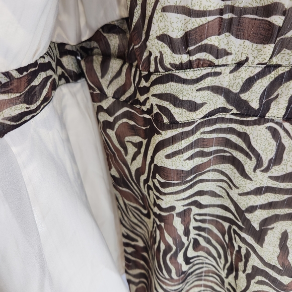 Walter Baker Brandi Safari Zebra Print Short Sleeve Wrap Mini Dress Womens Small - Picture 10 of 16